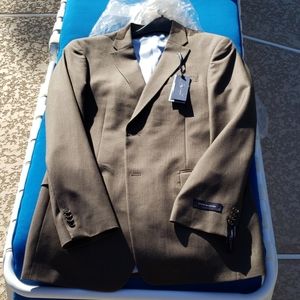 Tommy Hilfiger 42L brown sharkskin jacket